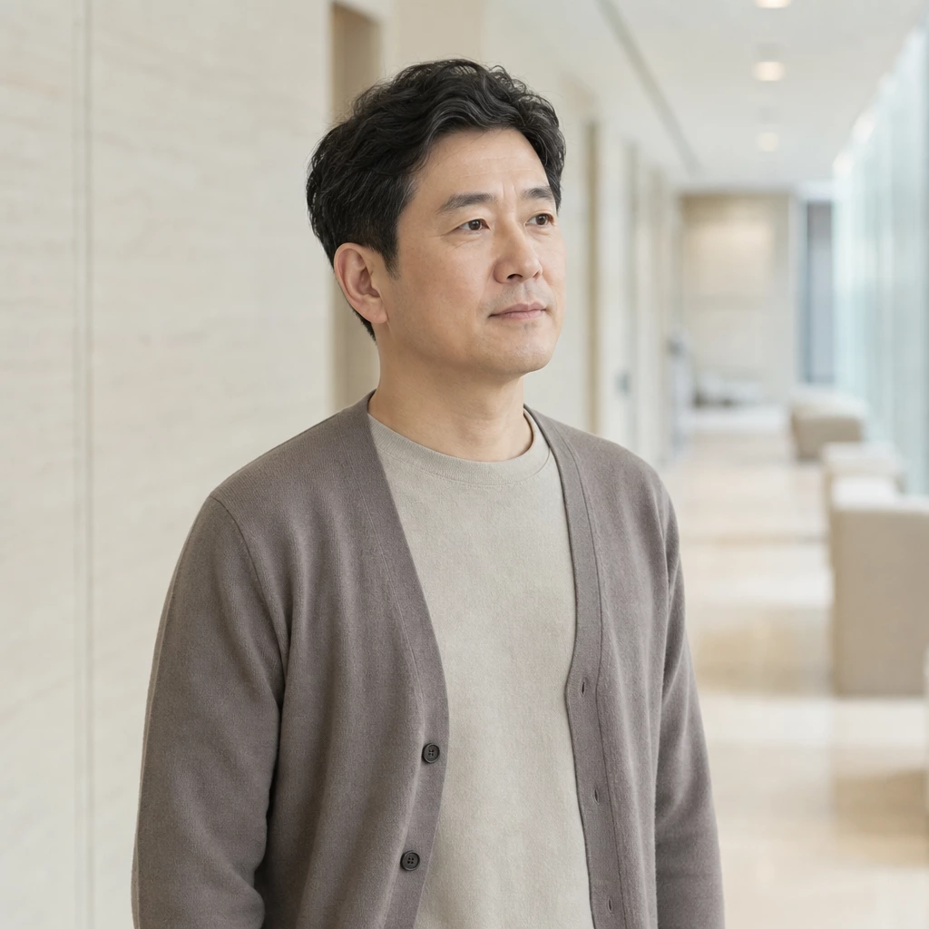 40대 남성 건강검진을 받는 모습