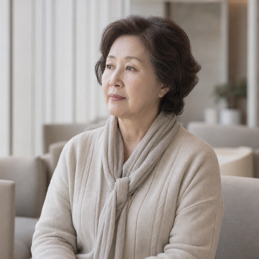 60대 여성 건강검진을 받는 모습