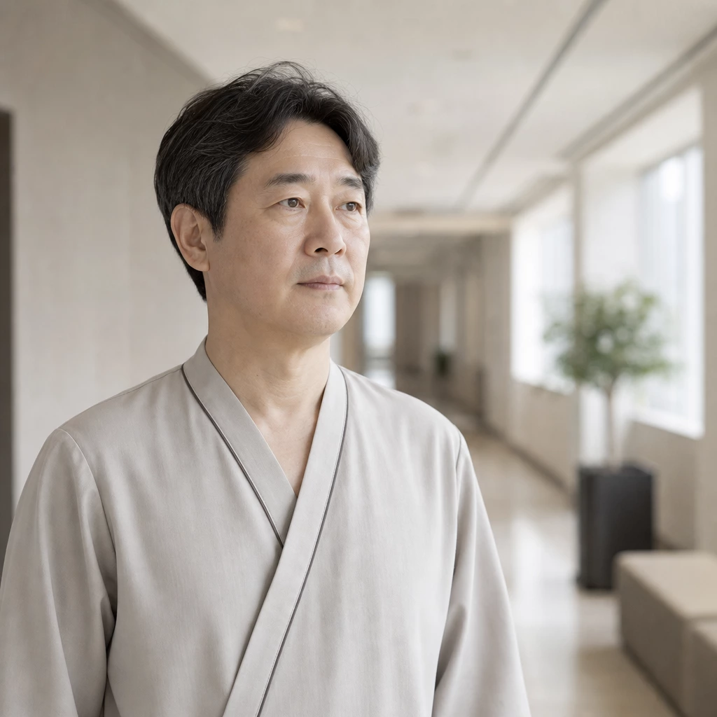 50대 남성 건강검진을 받는 모습