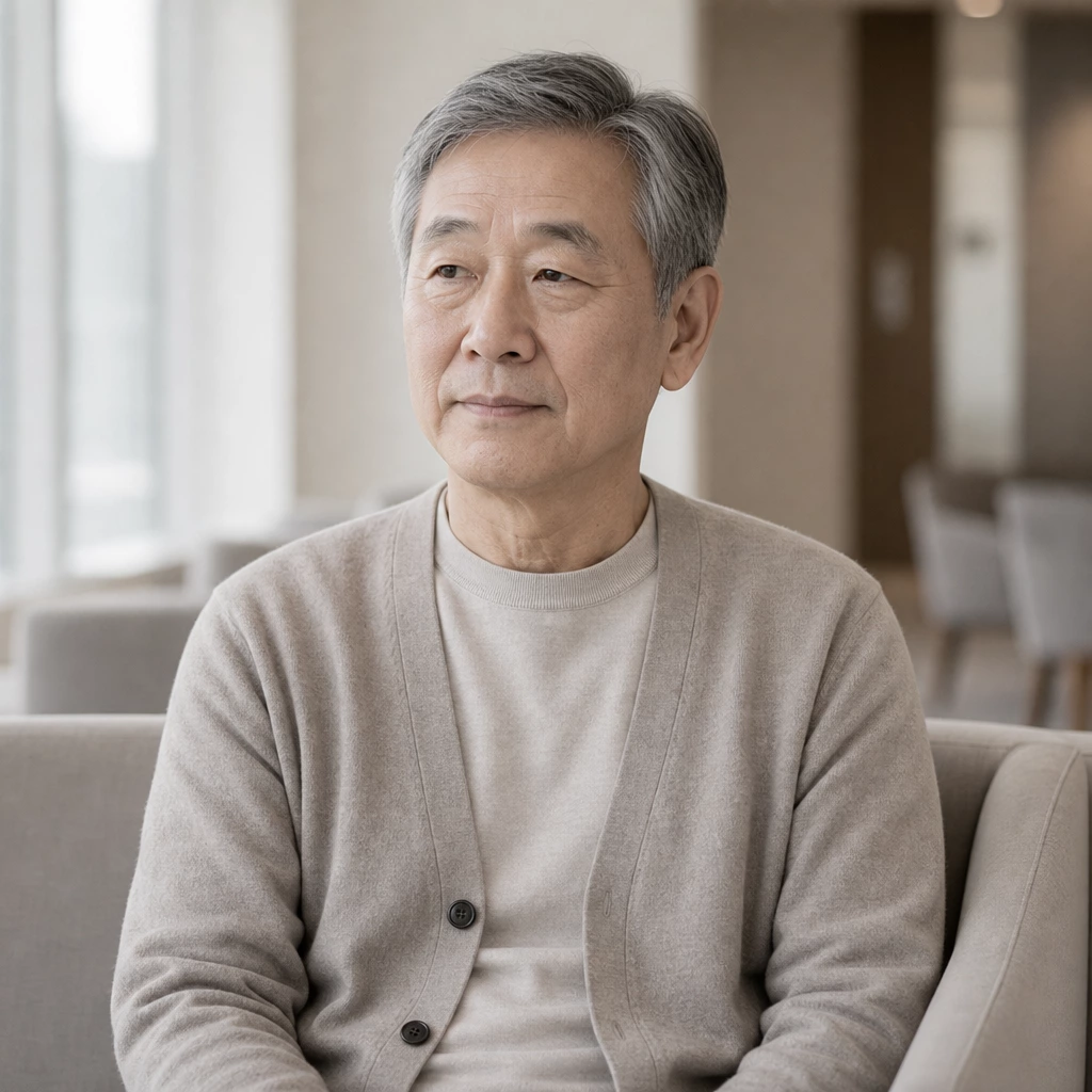 60대 남성 건강검진을 받는 모습