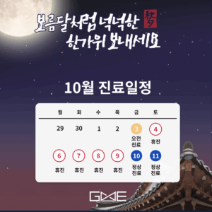 10월 진료일정