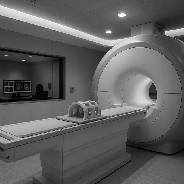뇌MRI 를 시행하는 검사 장면